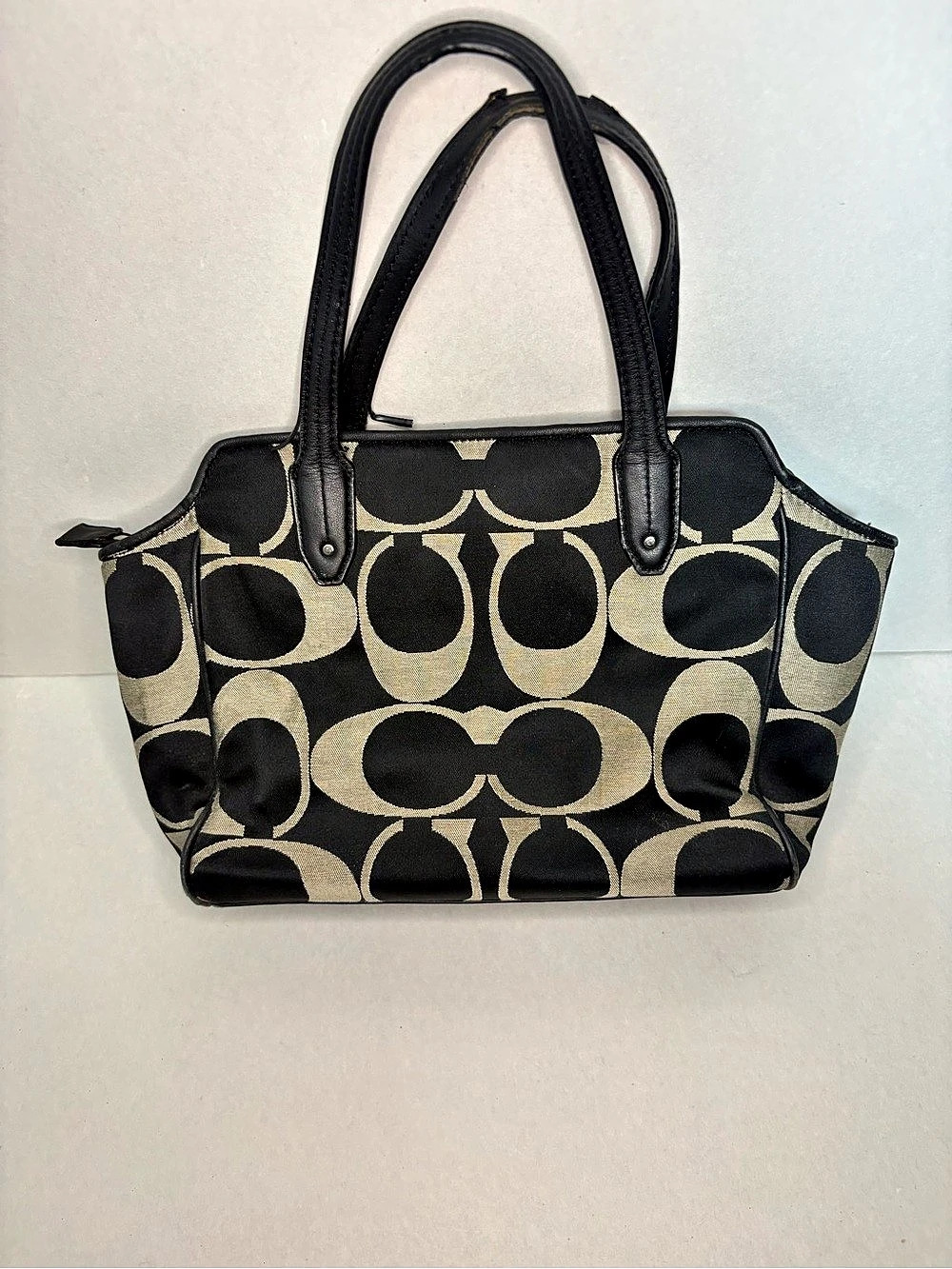 Coach Geometric Black & Gold Tote